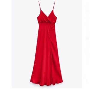 ZARA Red satin dress! New with tags